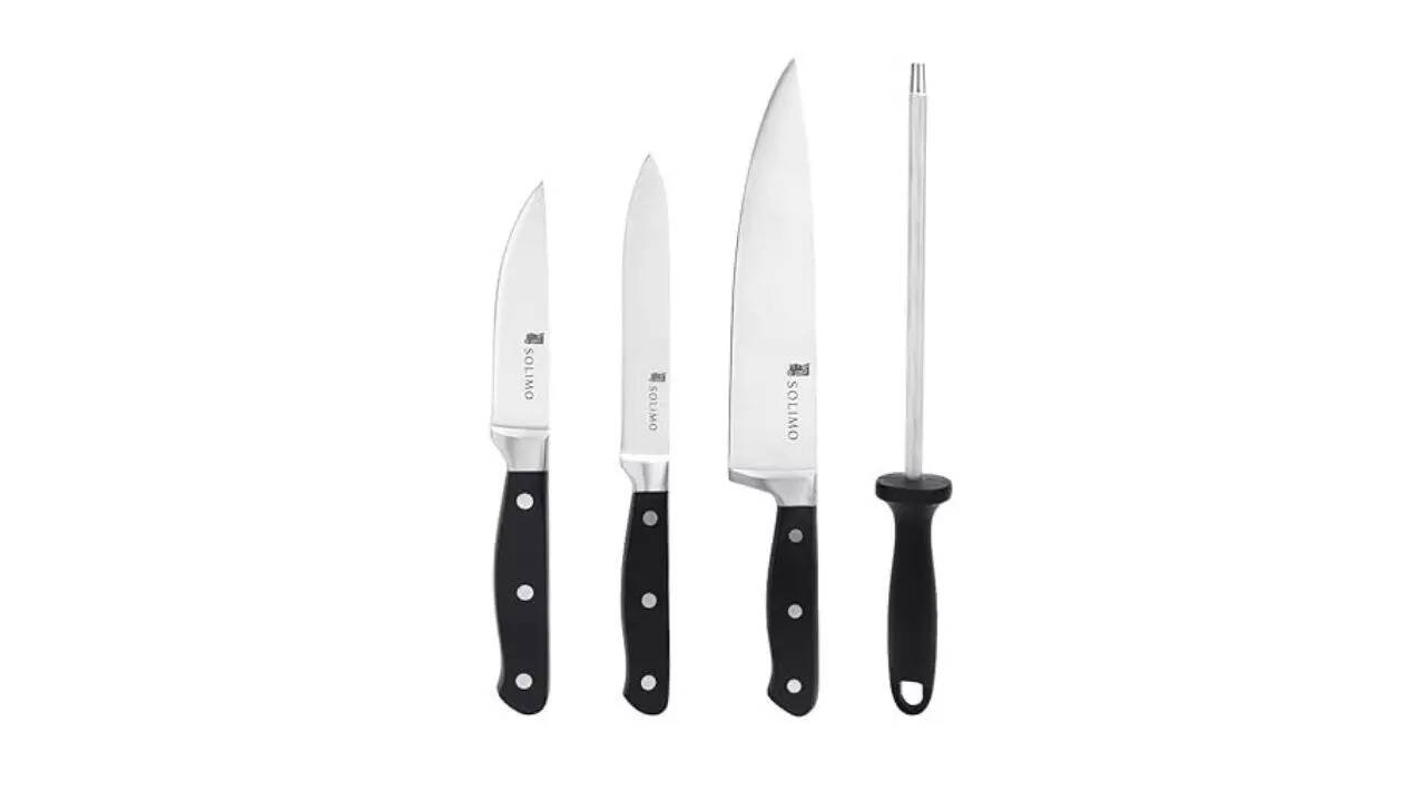 Amazon Brand - Solimo Premium High-Carbon Stainless Steel Kitchen Knife Set