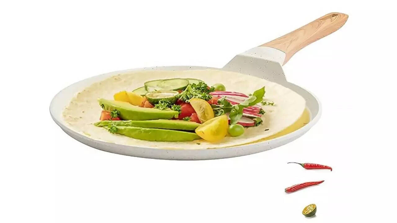 CAROTE 28CM Induction Non Stick Dosa Tawa Granite Roti Tawa Pan