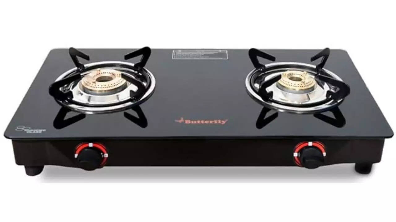 Butterfly Smart Glass Top 2 Burner Open Gas Stove
