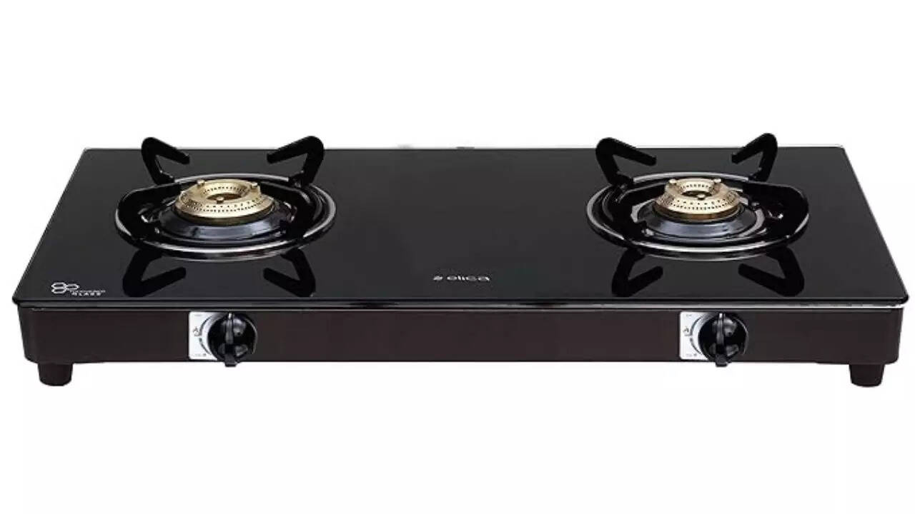 Elica Vetro Glass Top 2 Burner Gas Stove