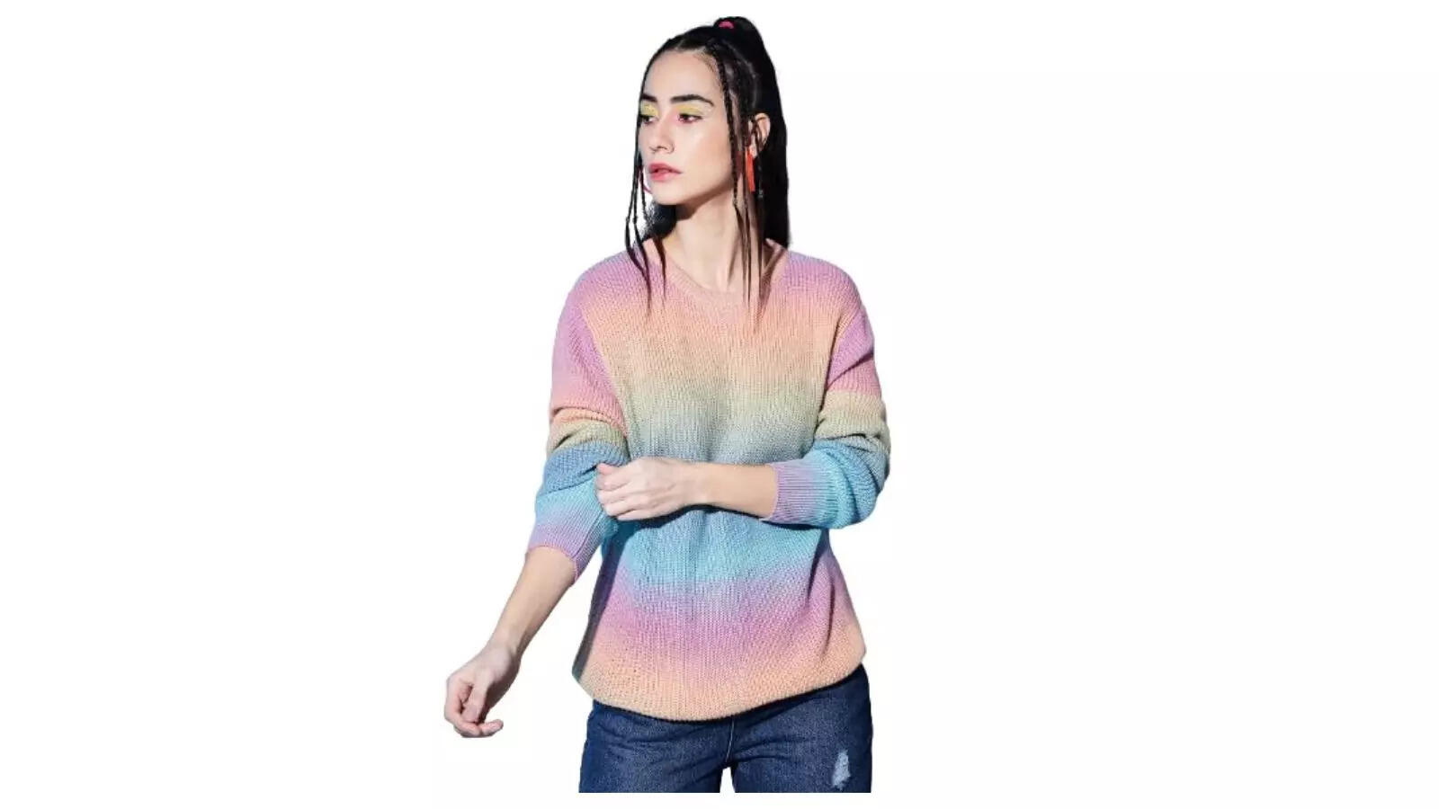 THE DRY STATE Full Sleeve Printed Women Multicolor Hooded Sweatshirt