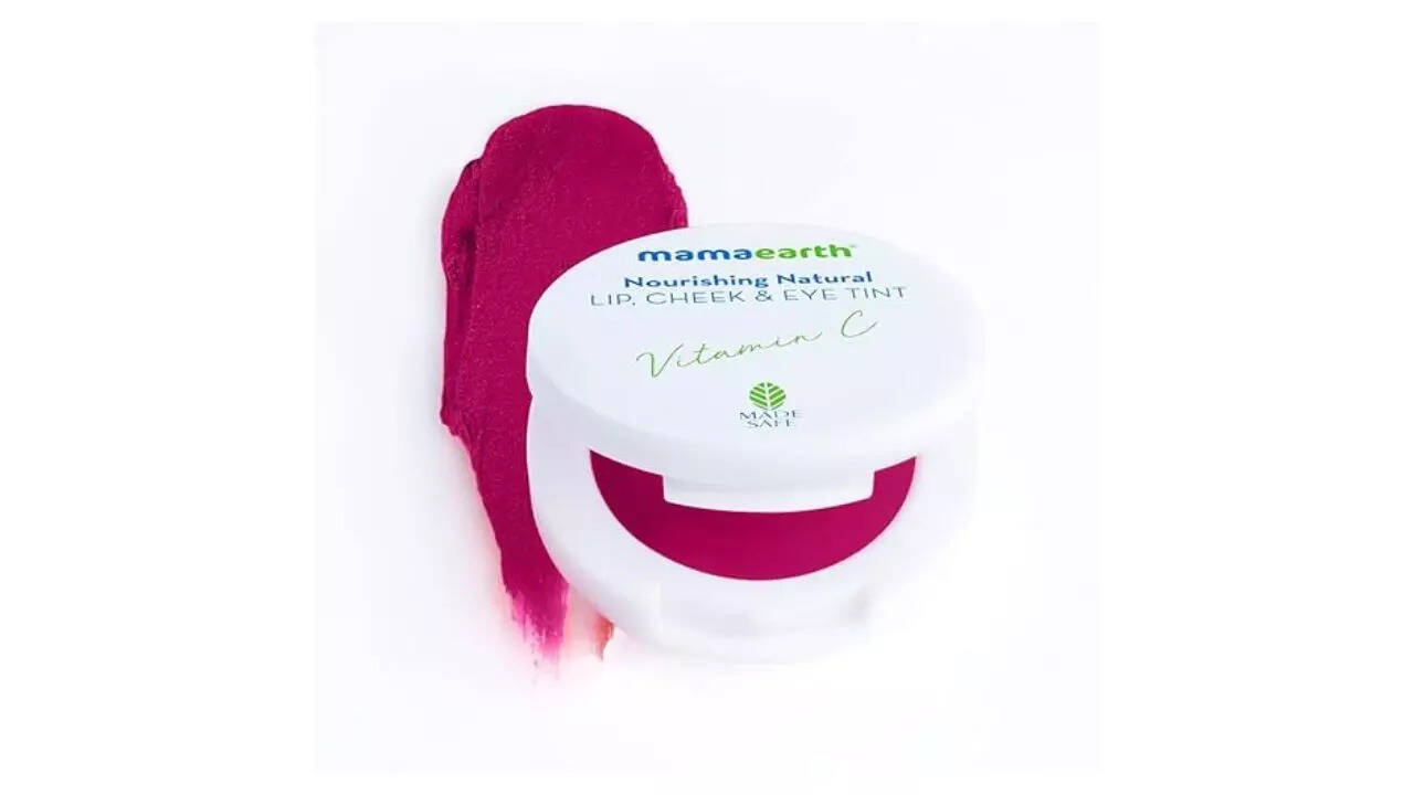 Mamaearth Nourishing Natural Lip Cheek  Eye Tint with Vitamin C  Rose 