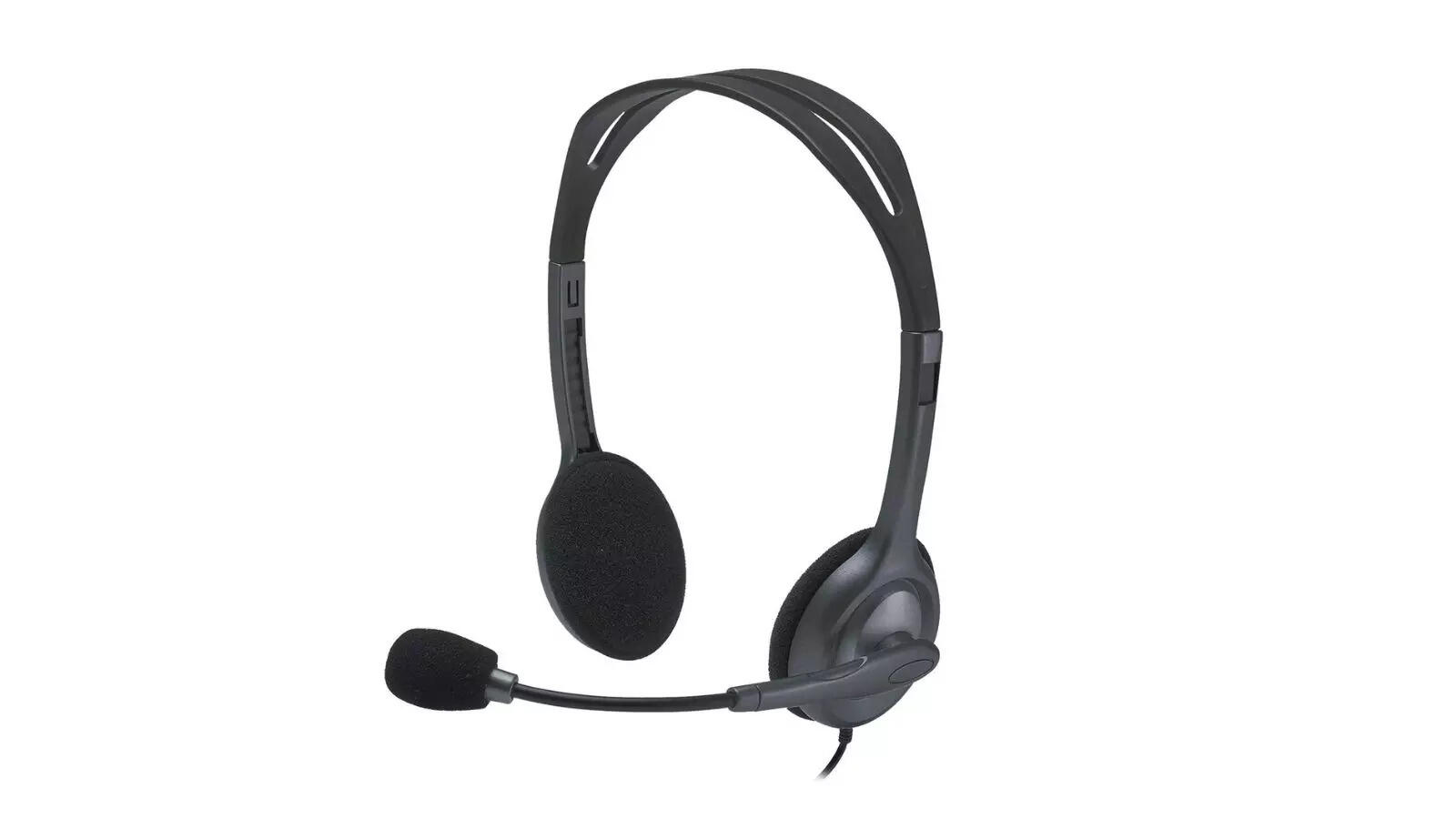 Logitech H111 Wired On-Ear Headphones with Mic