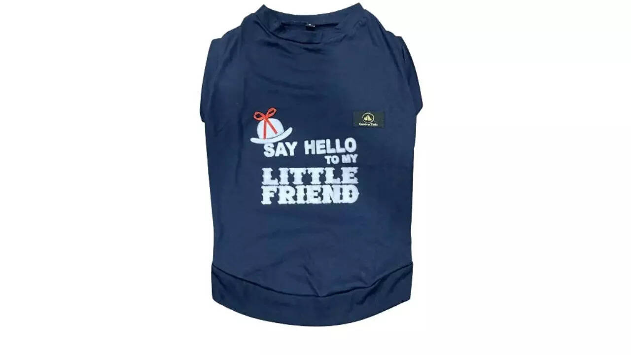 Golden Tails Printed Blue T-Shirt
