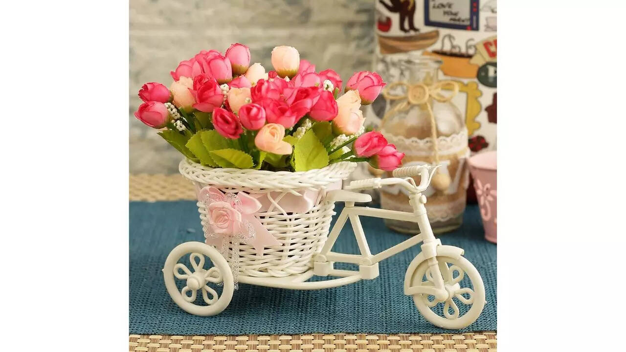 TIED RIBBONS Cycle Shape Flower Vase