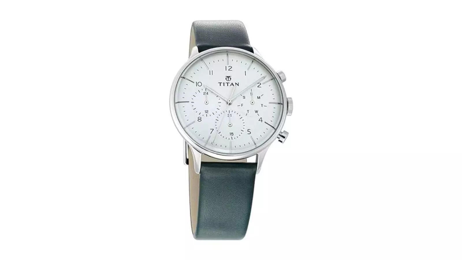 Titan Silver White Dial Analog Watch For Men
