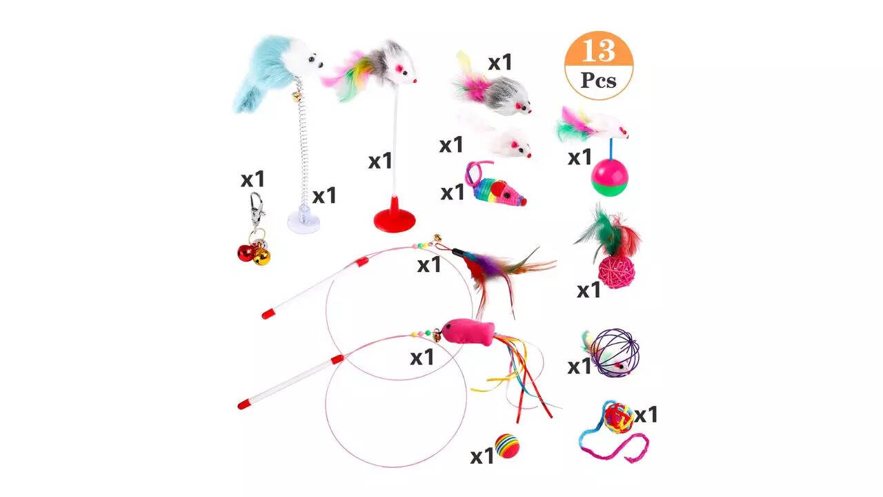 REHTRAD Pack of 13 Cat Toys