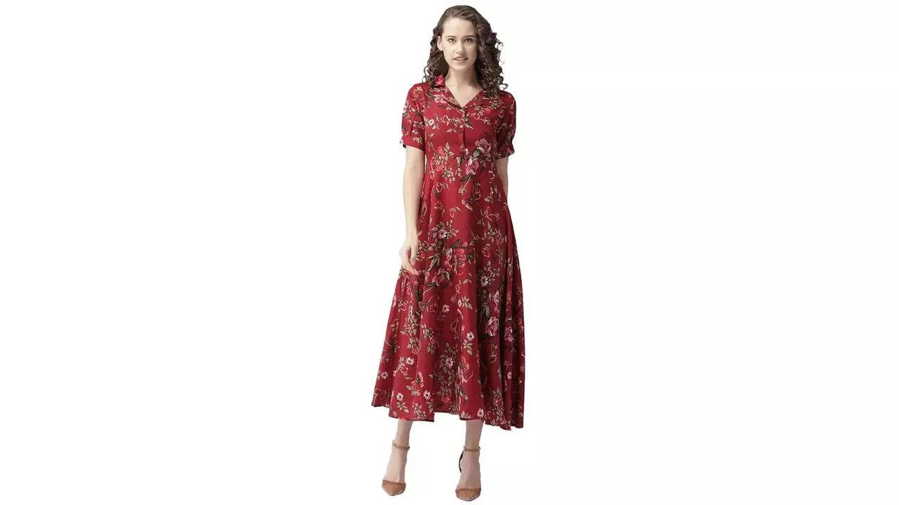 Bollyclues Women's Floral Maxi Dress