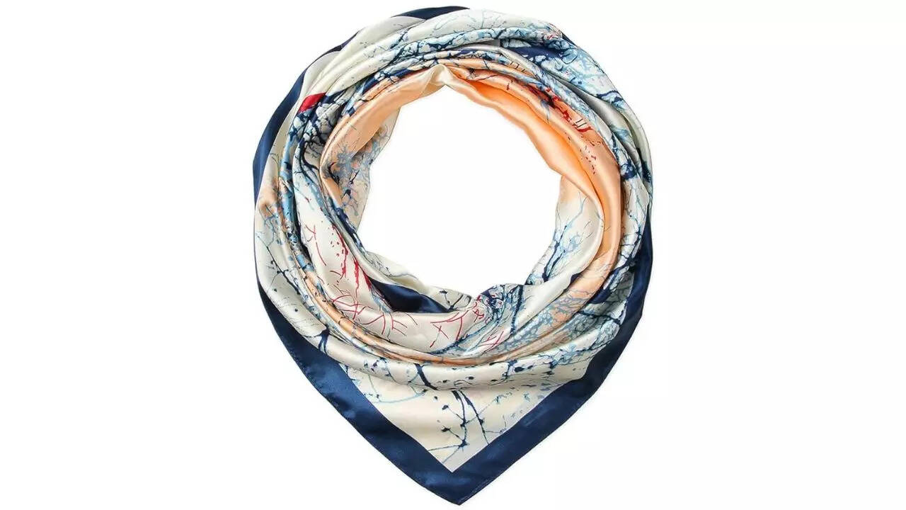 Corciova 35" Large Women's Satin Square Silk Scarf