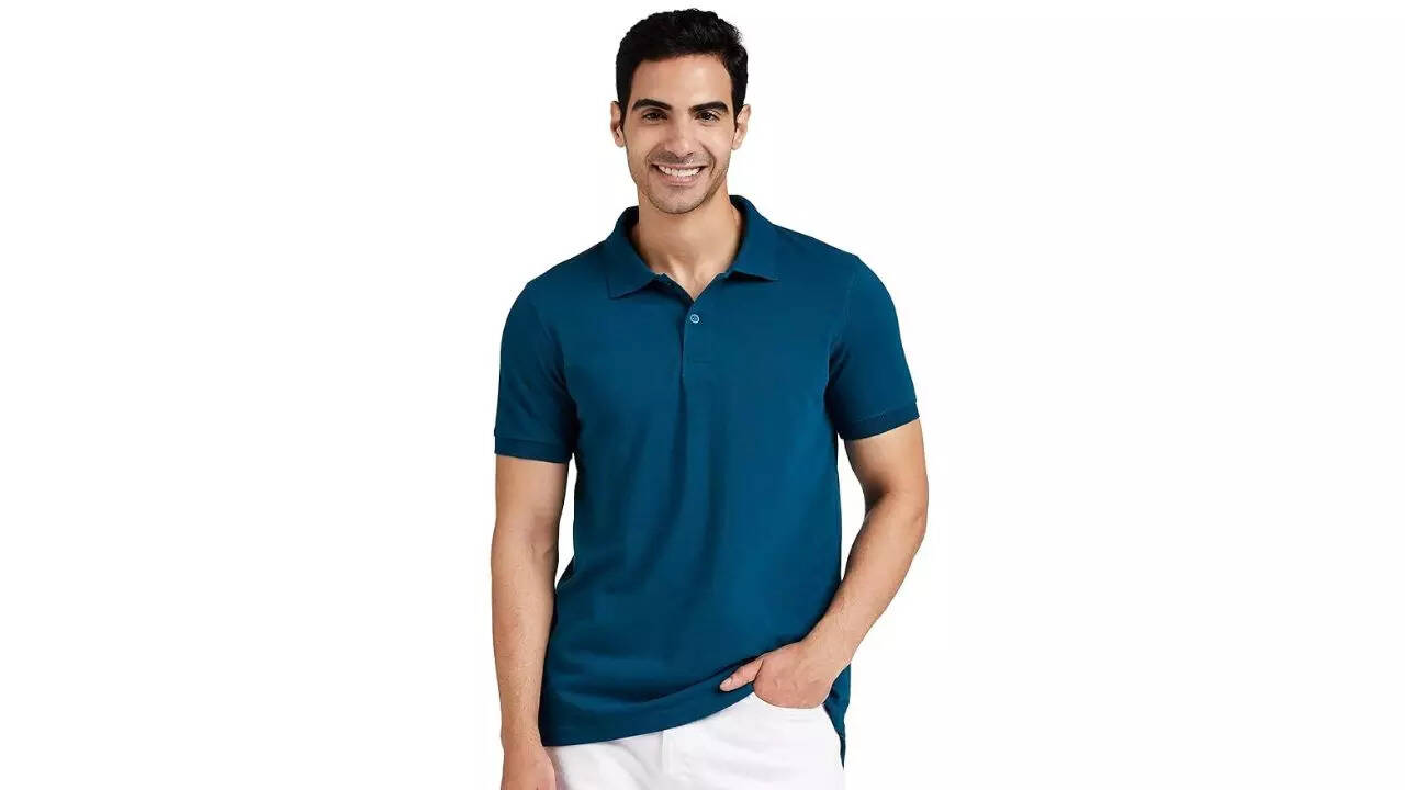 Amazon Brand - Symbol Men's Cotton Rich Solid Polo T-Shirt