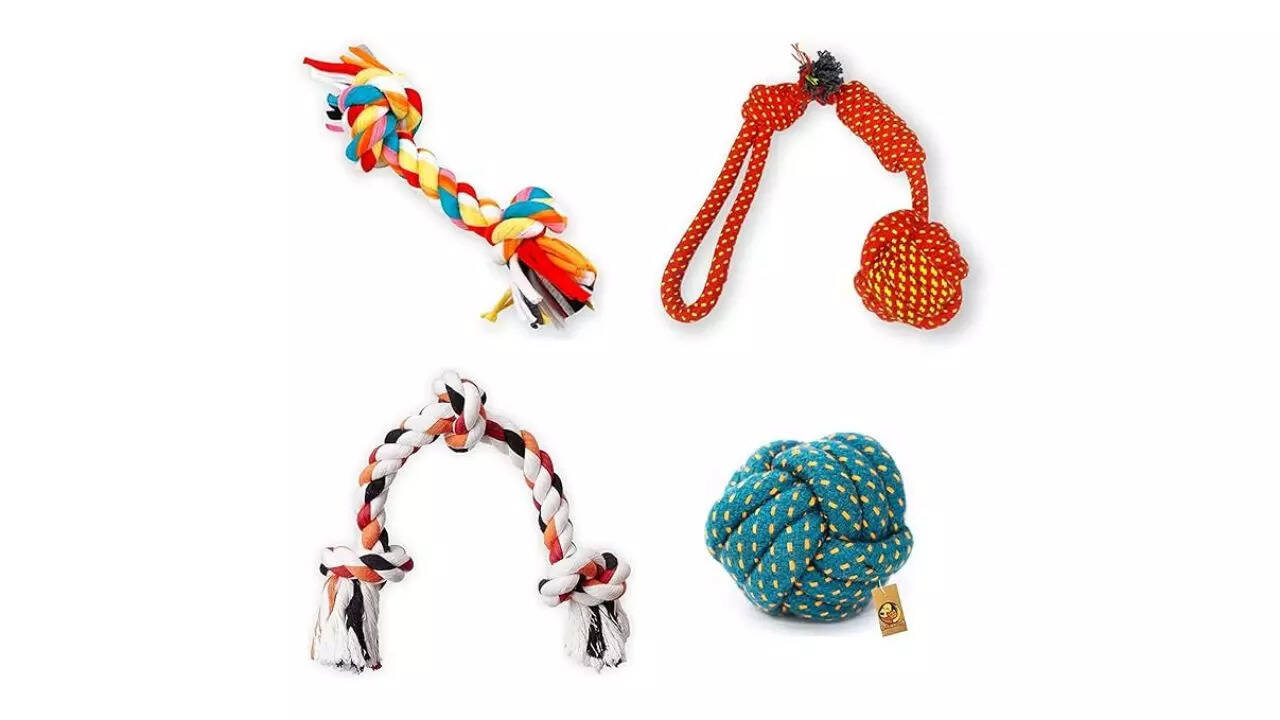 Foodie Puppies Dog Rope Combo of 4 Chewing Durable Toys