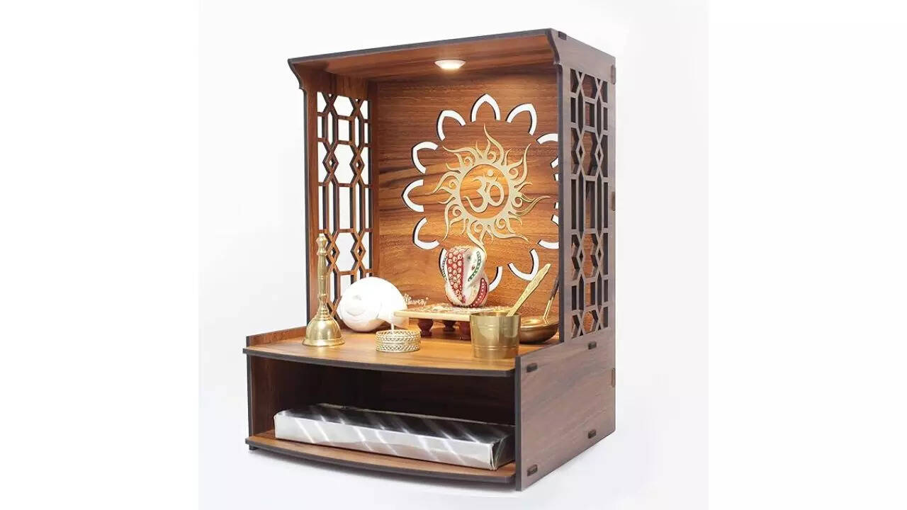 Heartily® Mangal Beautiful Wooden Pooja Stand for Home Pooja Mandir