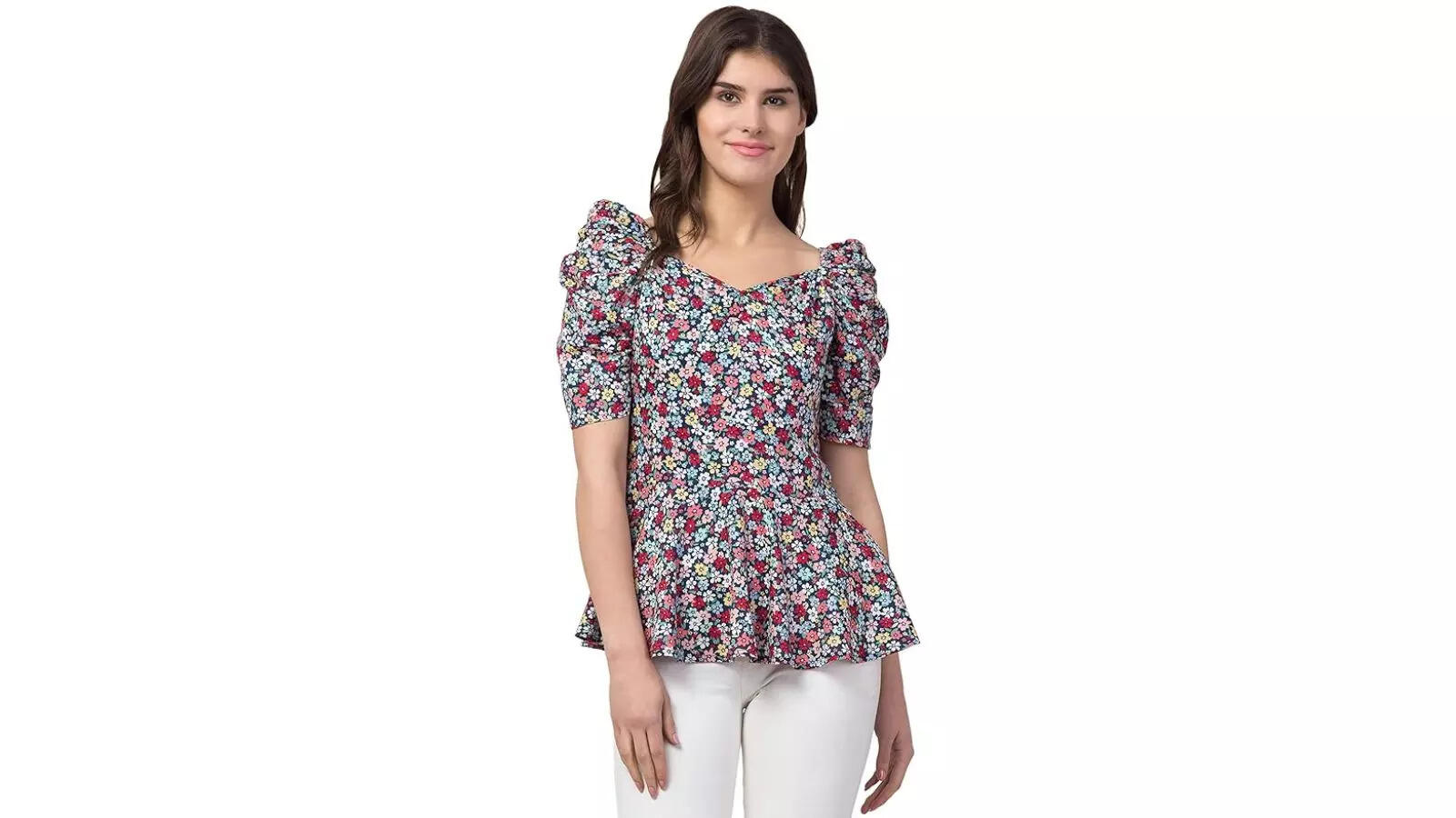 ZUVINO Womens Floral Top