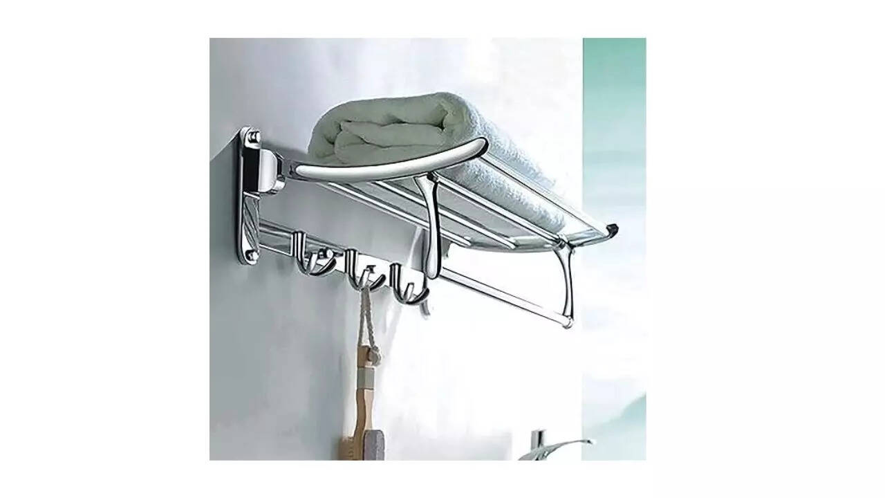 Planet Platinum Stainless Steel Folding Towel Rack