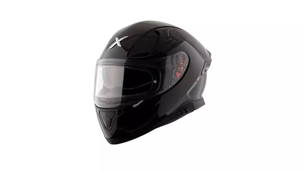 Axor Apex Solid ISI ECE DOT Certified Glossy Black Full Face Dual Visor Helmet