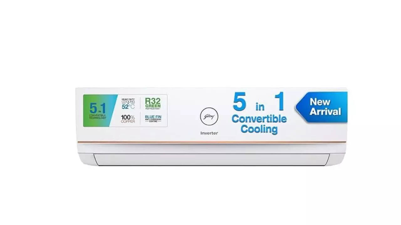 Godrej 1 Ton 3 Star, 5-In-1 Convertible Cooling, Inverter Split AC