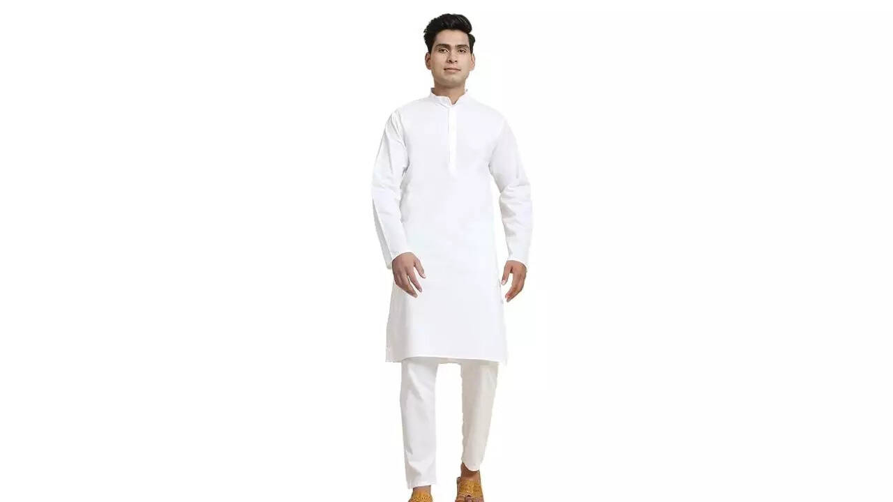 Amazon Brand - Anarva Mens Cotton Kurta Pajama for Everyday Use Casual Dress Set Regular Outfit