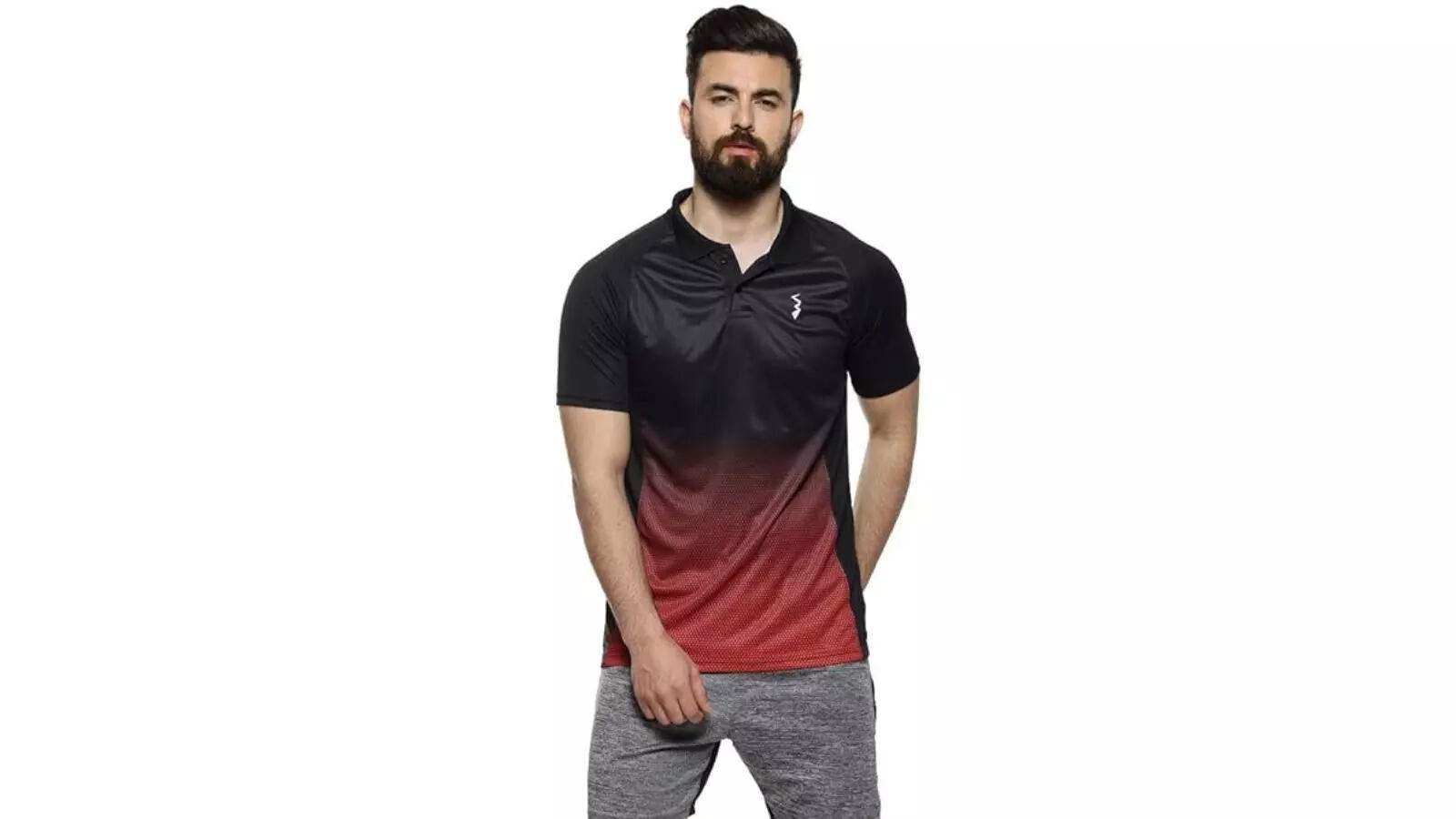 Campus Sutra Mens Polo Activewear T-Shirt for Casual Wear