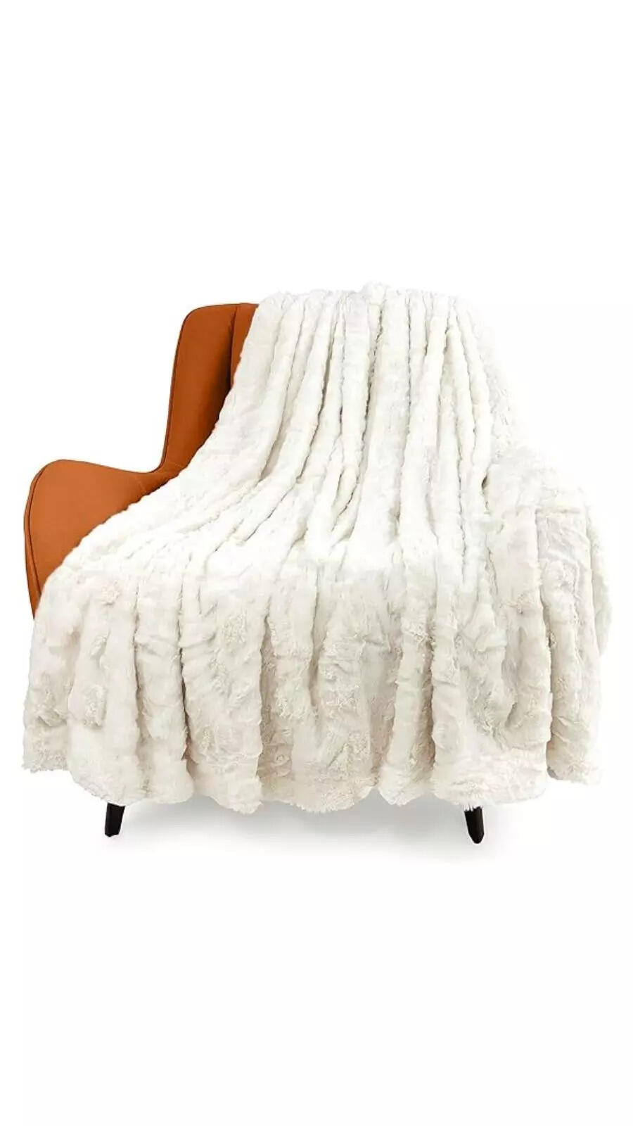 TOONOW Faux Fur Blanket Super Soft Fuzzy Fluffy Plush Throw 