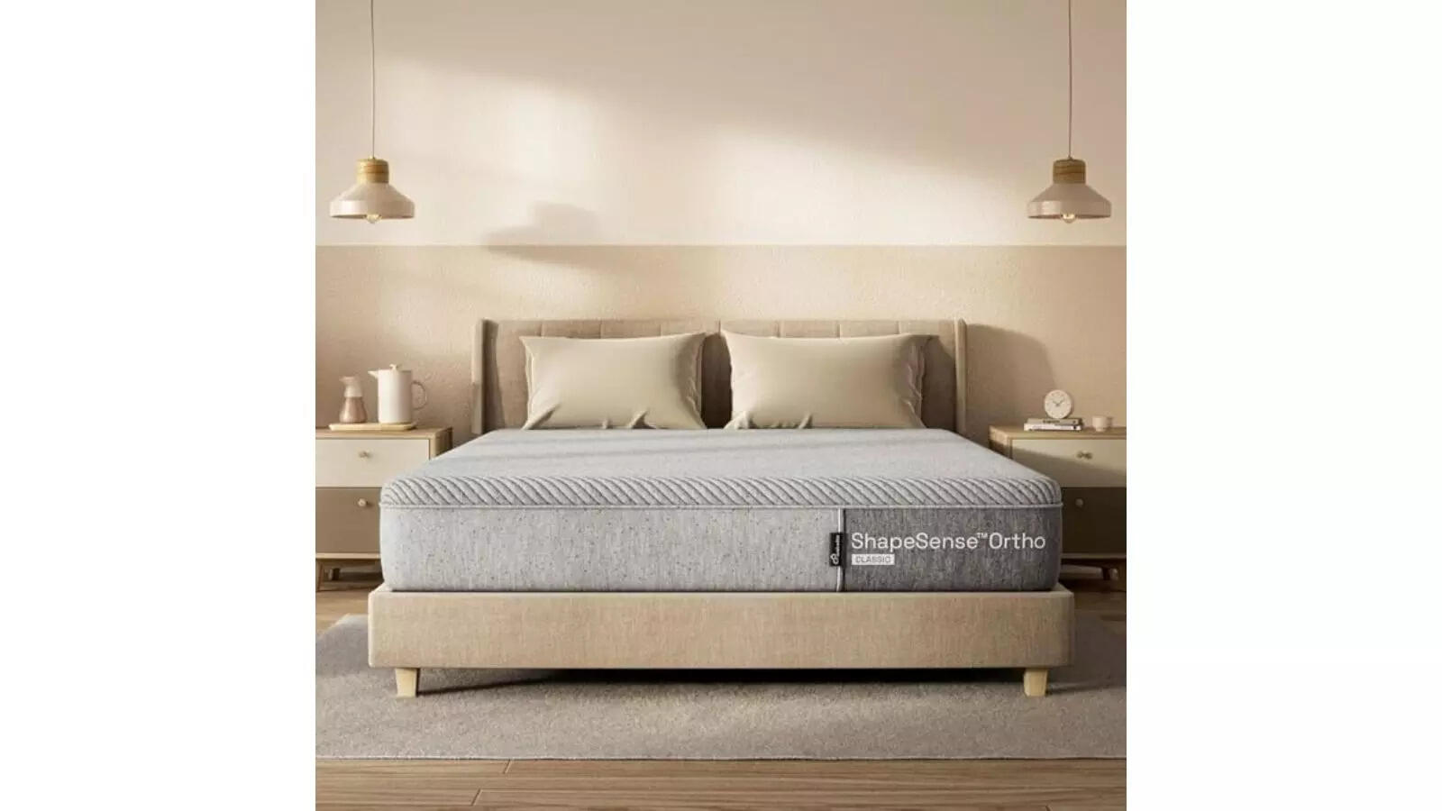 Wakefit ShapeSense Orthopedic Classic Memory Foam Mattress 8-Inch King Size 78x72x8 Inches Space Grey