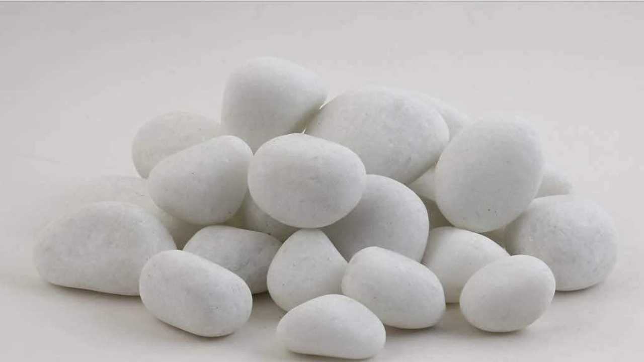 Bum Bum Bhole 5kg Unpolished White Pebbles 