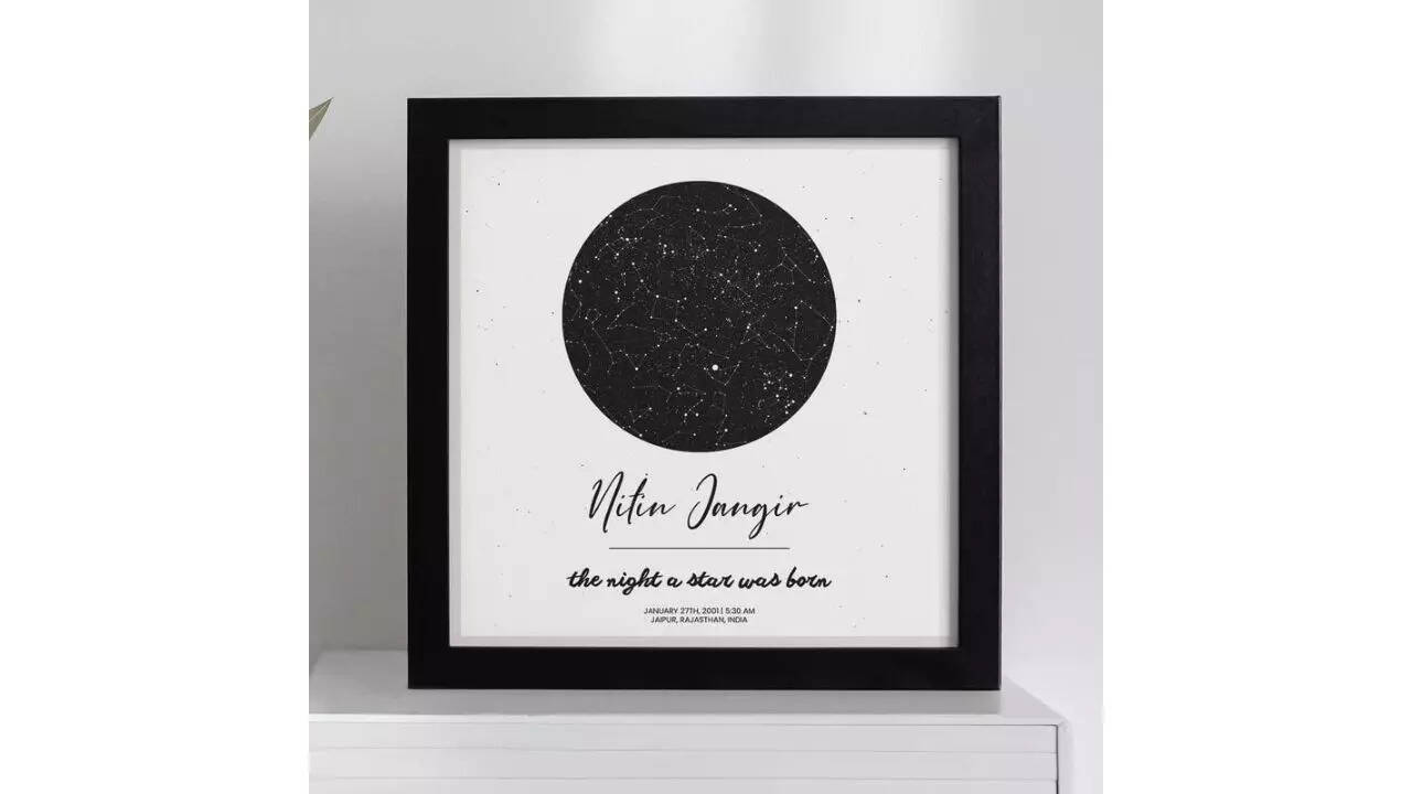 Personalized Zodiac Starmap Position Celebrate Friendship Day with a Star Map 