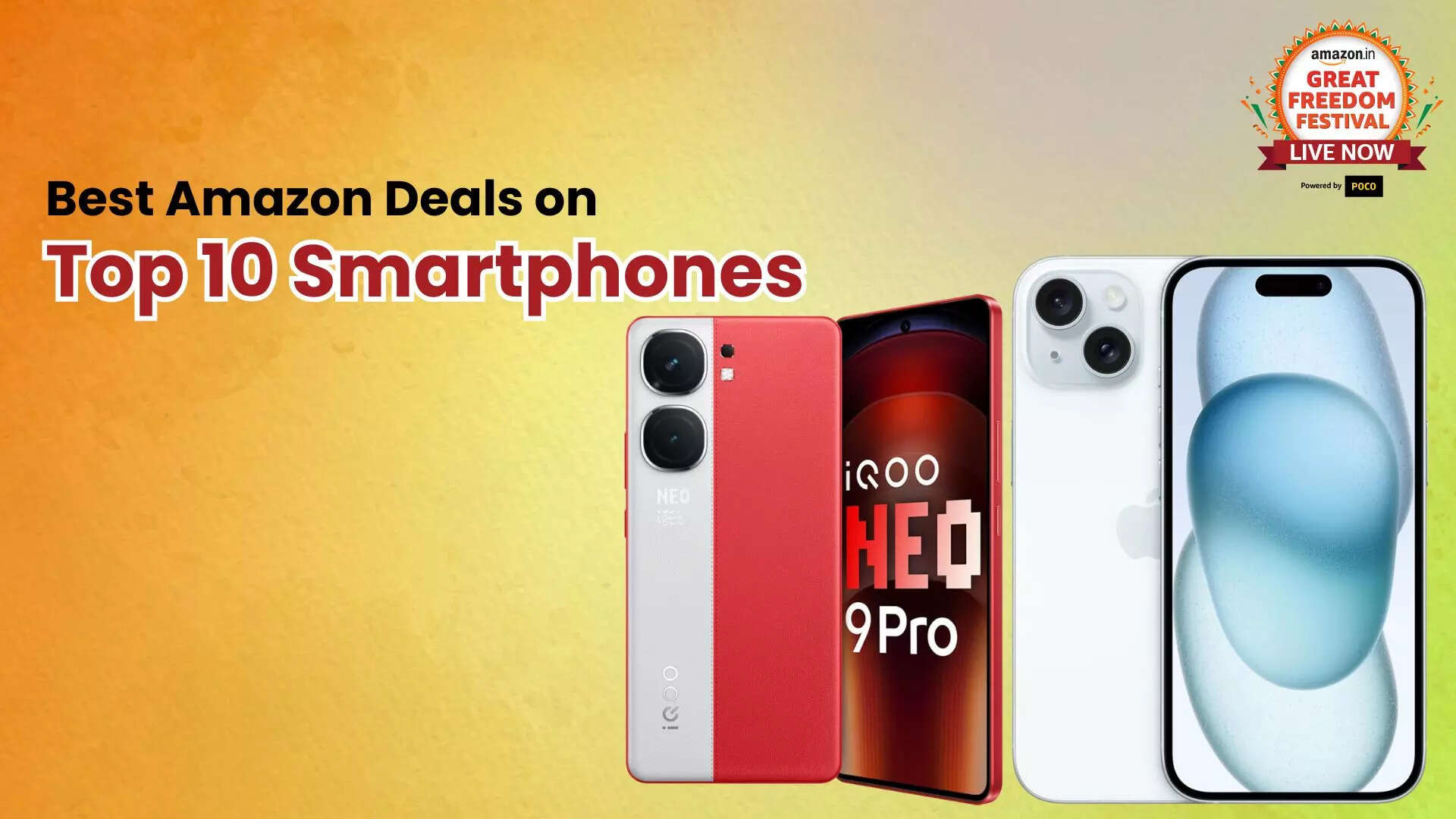 Amazon Smartphone Sale 2024 Top 10 Mobiles Deals on iPhone 15 OnePlus Open and More
