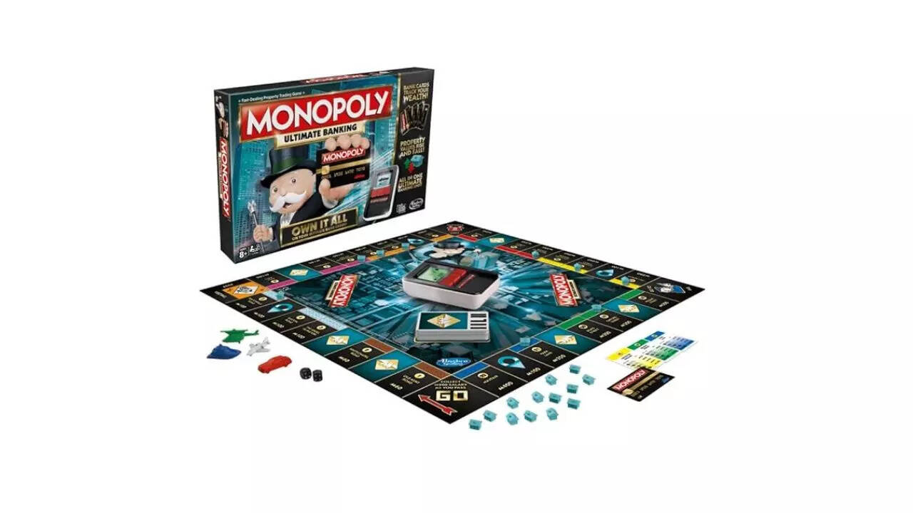Monopoly Ultimate Banking Edition Board Game, Includes Electronic Banking Unit, Fun Board Game for Families and Kids, Birthday Gift, Strategy Game for Kids Ages 8+