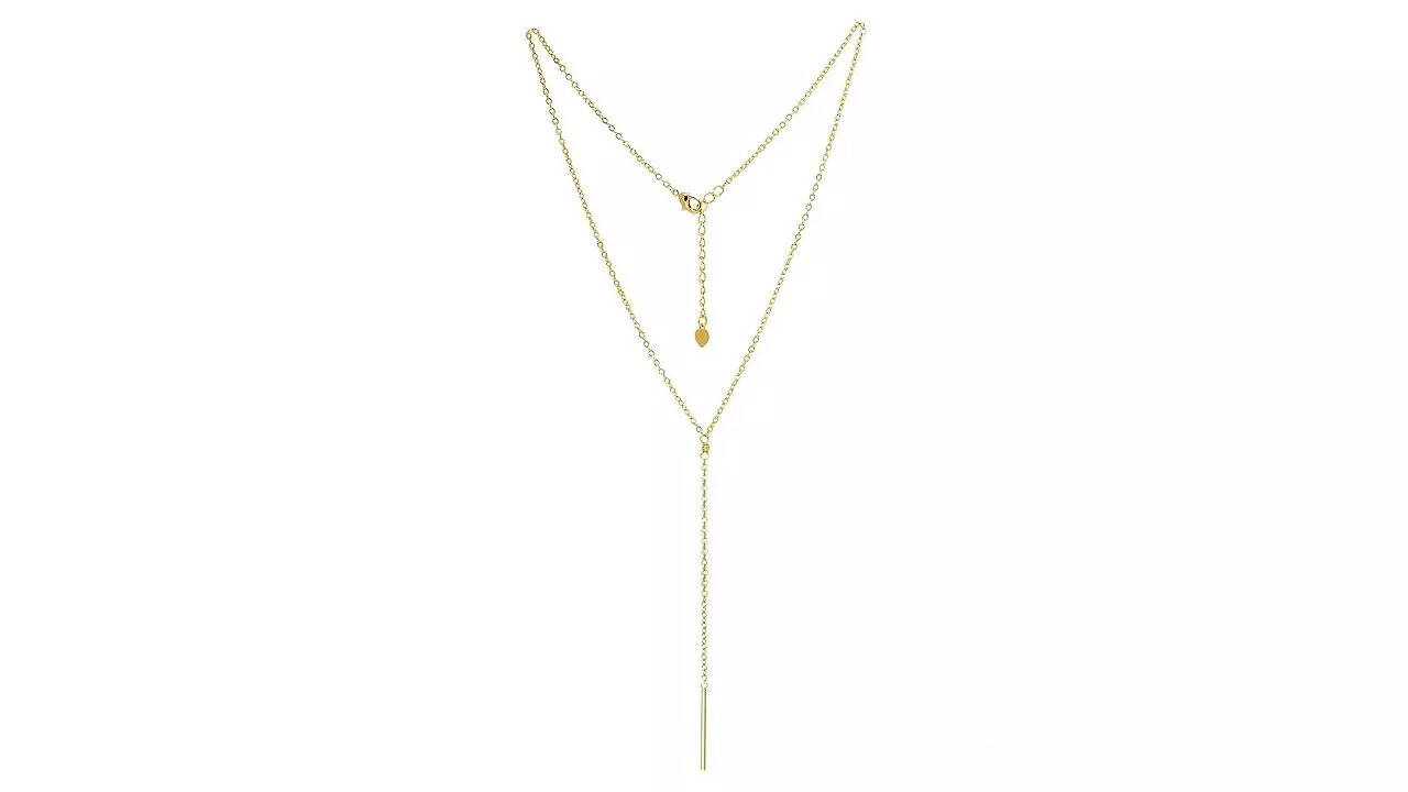 Aobei Pearl 18K Gold Chain Y-shaped Necklace