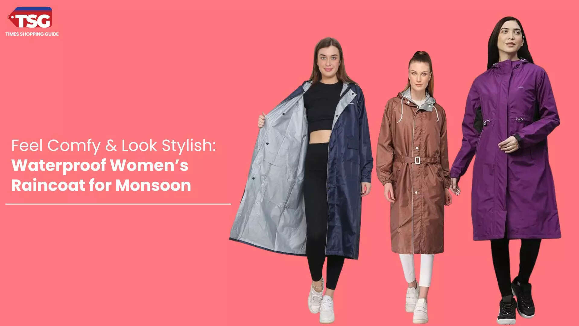 Stylish Waterproof Womens Raincoat for Monsoon Season