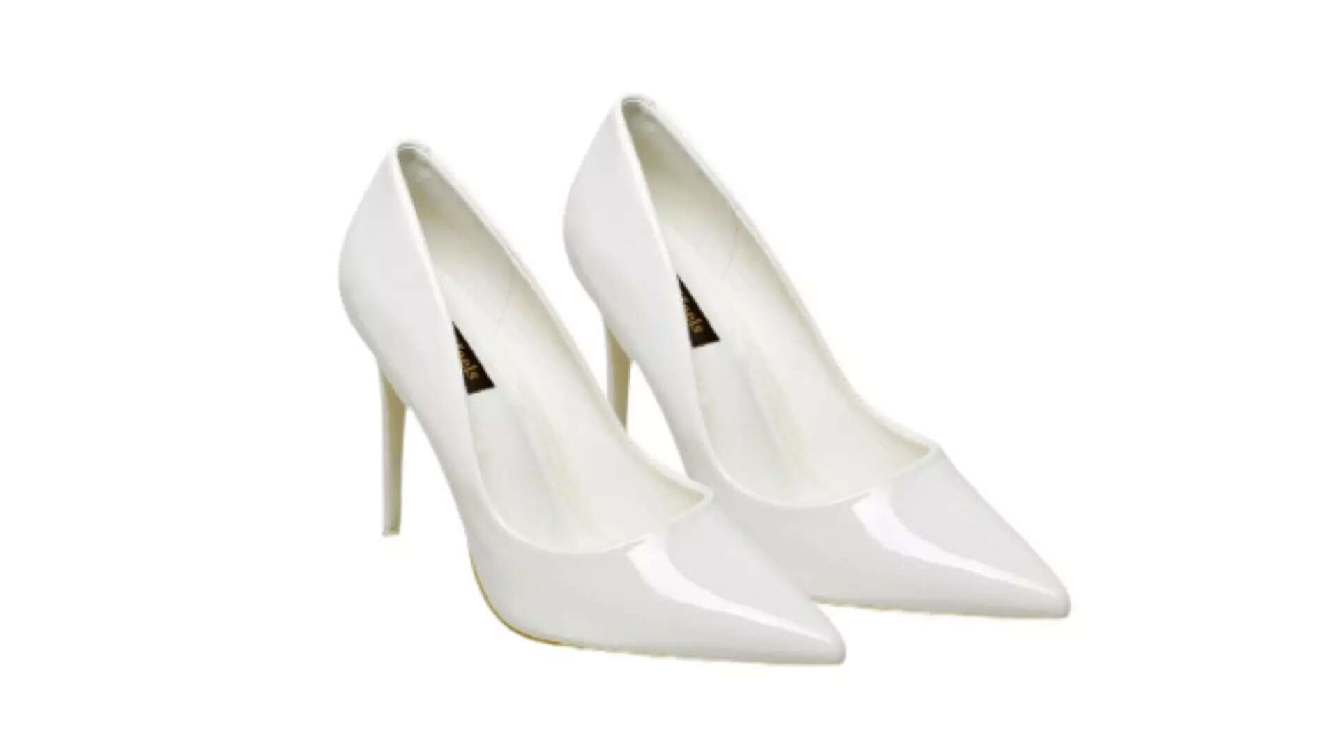 Flat n Heels White Stiletto Pumps Walk with Confidence