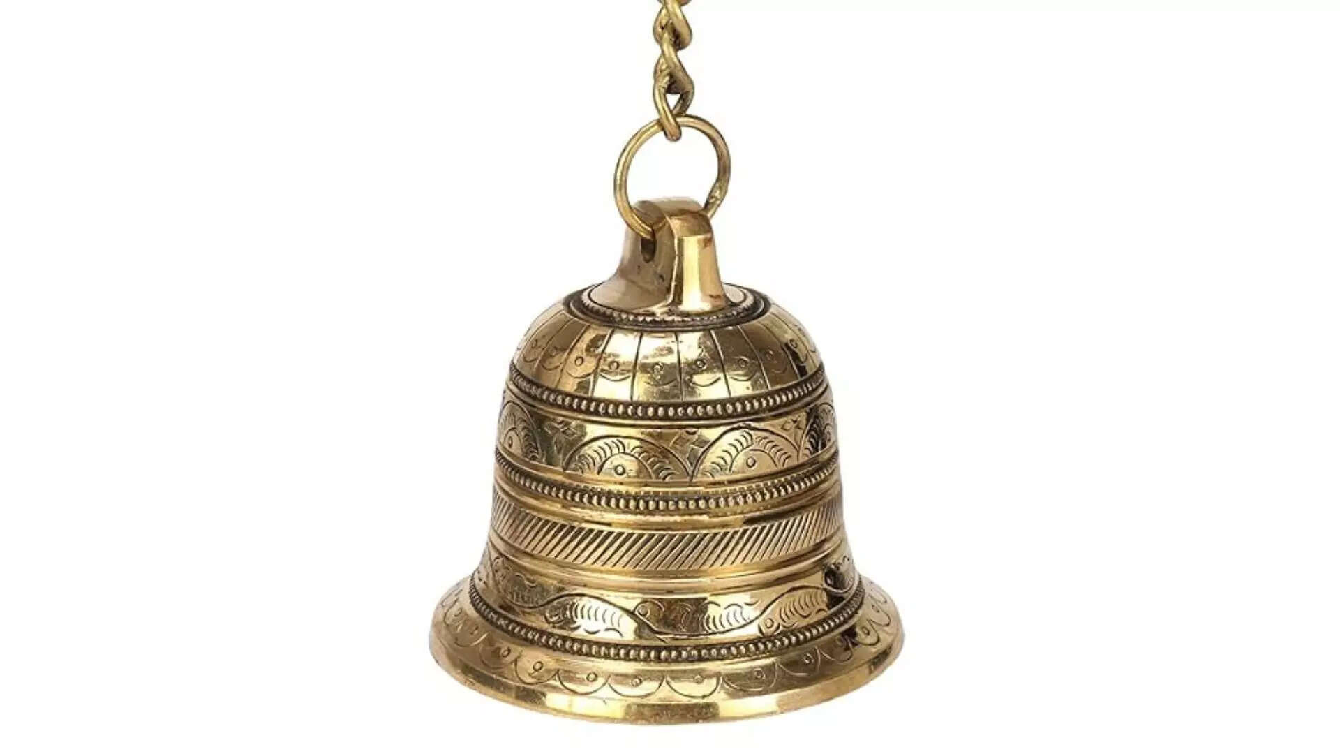 ARTVARKO Brass Hanging Bell Solid Bell Ring in the Divine 