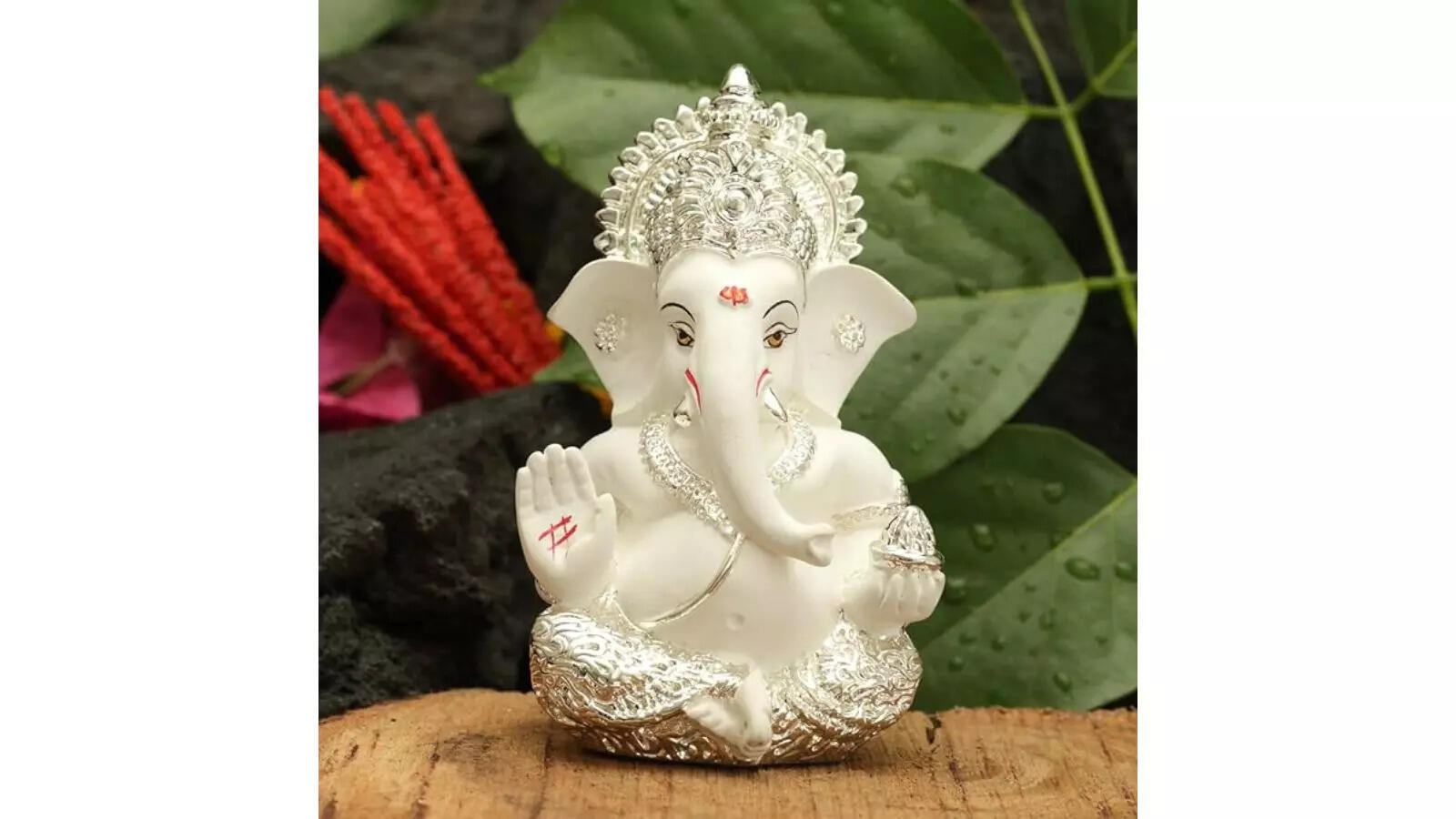 Collectible India Ganesha Idol Silver Plated Ganesh