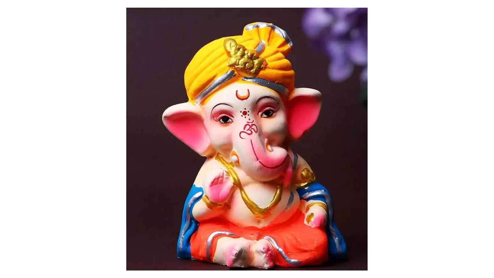 Bossify 100% Eco-Friendly Traditional Handcrafted Mitti Clay Ganesha Idol