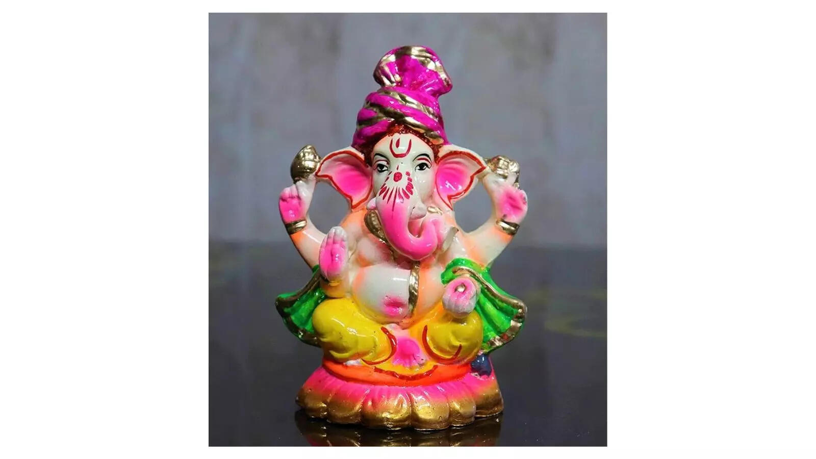 Sawan Shopping Mart Superb 7 INCH Eco-Friendly Water Soluble Ganpati for Ganesh Chaturthi