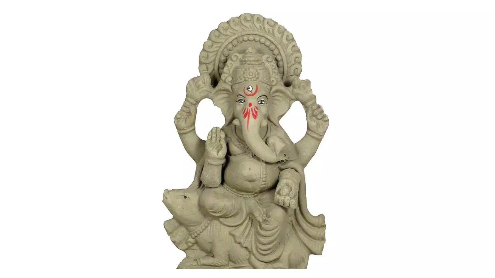 Suninow 100 % Eco Friendly Clay Ganesh Idol
