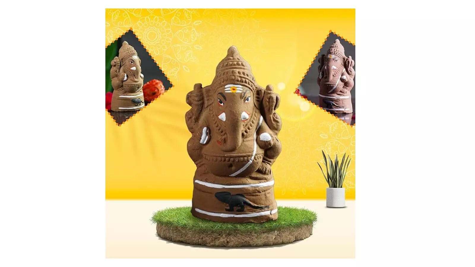 Puja N pujari Eco-Friendly Plantable Seed Ganesha Idol