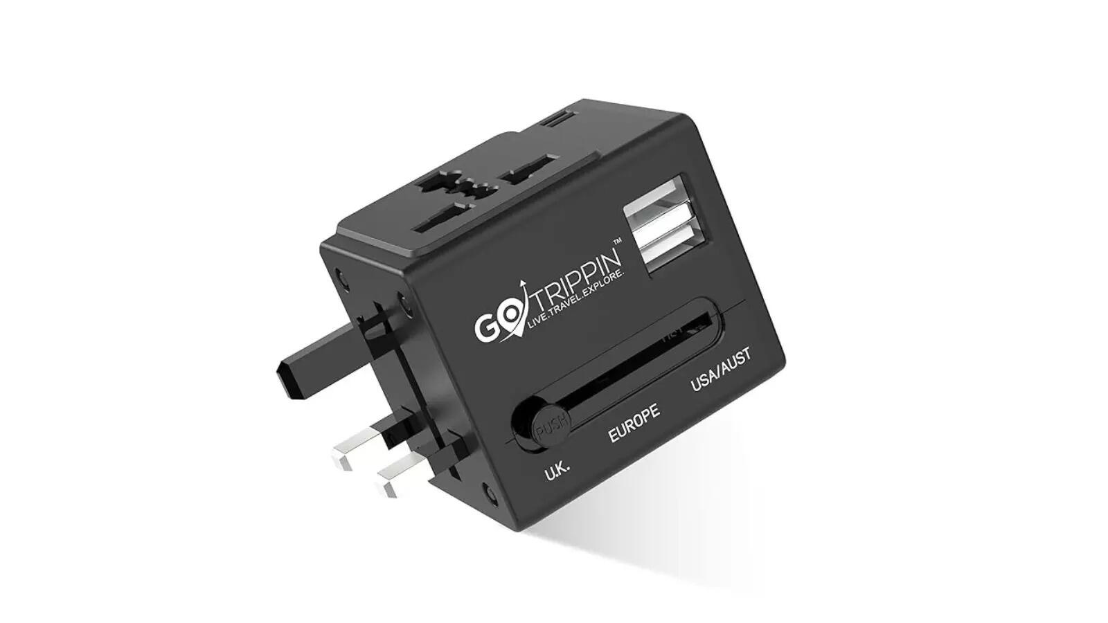 GoTrippin Universal Travel Adapter with Dual USB Charger Ports