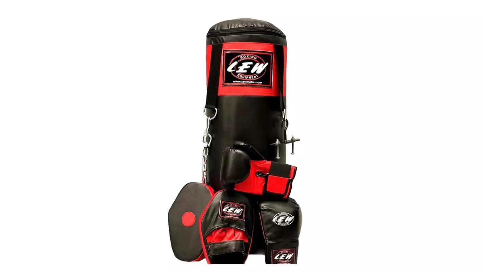 LEW Punching Bag 10 Piece Boxing Set