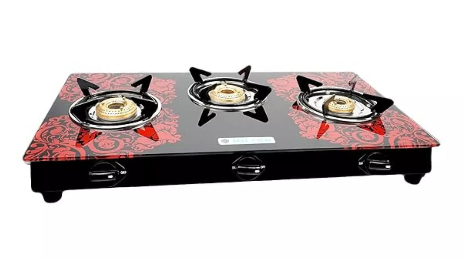 MILTON Premium Red Manual Ignition Glass Top Gas Stove