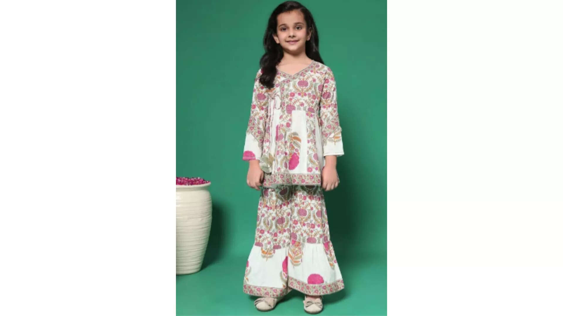 Readiprint Fashions Girls Floral Printed Angrakha That Traditional Beauty  