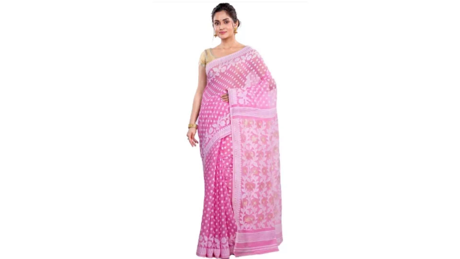 DipDiya Ethnic Motifs Woven Design Zari Jamdani Saree Radiance in Every Drape