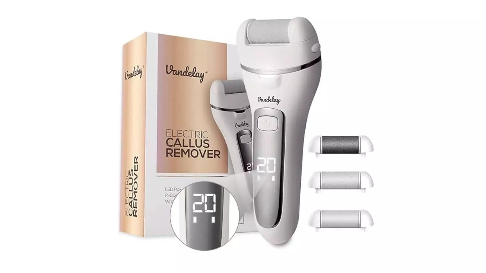 Vandelay (UK) CQR-FC800 Rechargeable Callus Remover for Feet