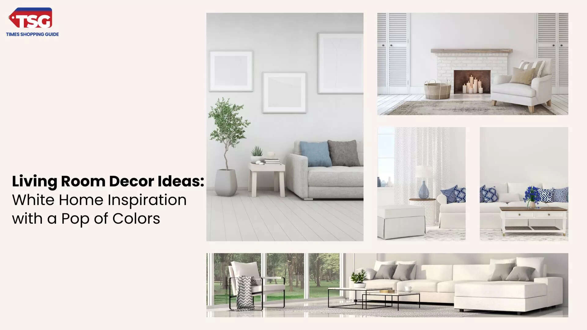 Living Room Decor Ideas White Home Inspiration with a Pop of Colors
