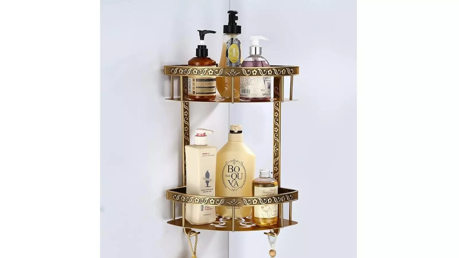 Plantex Aluminium 2 Tier Corner Shelf for Bathroom
