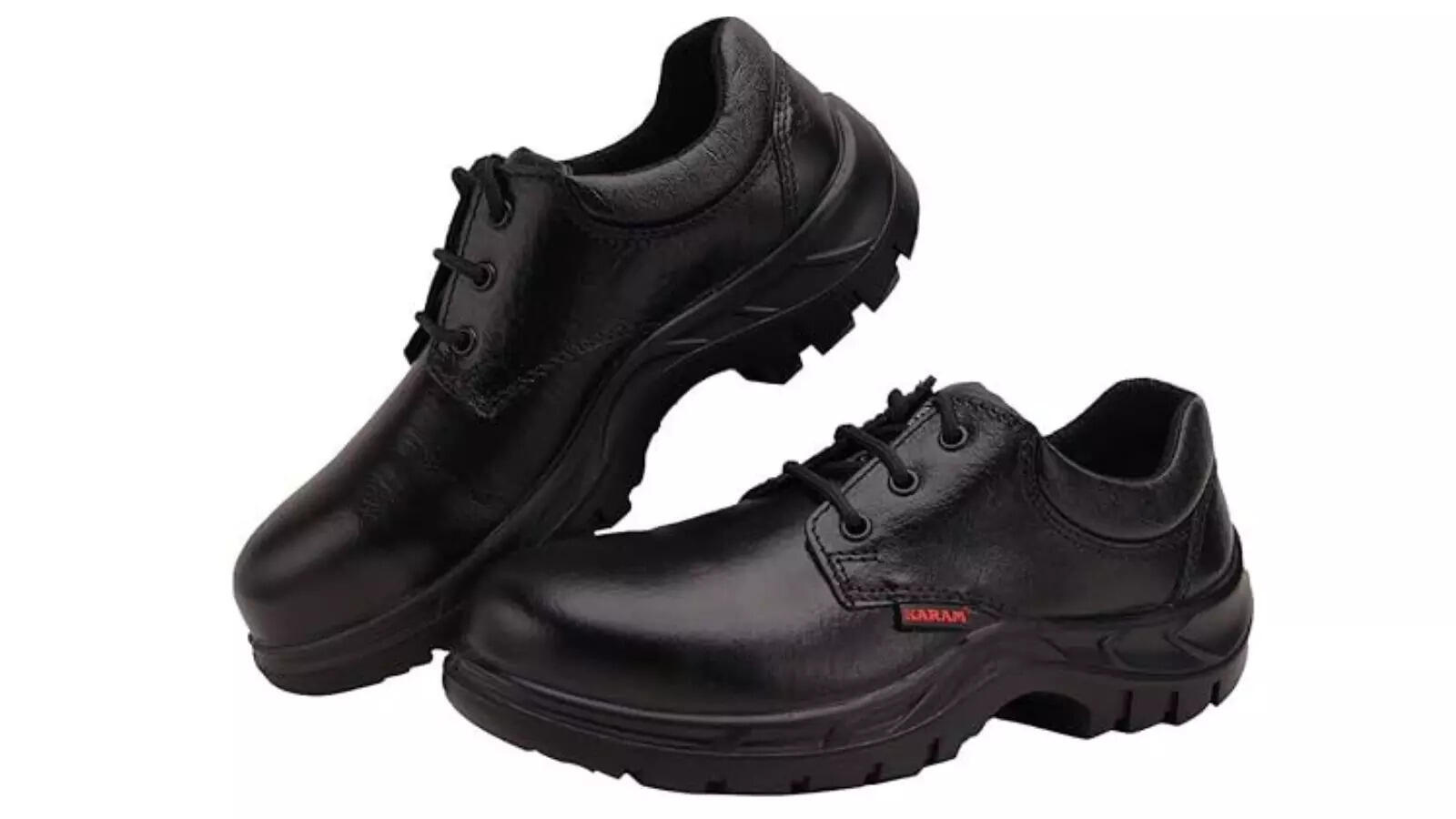 Karam FS05 Black Leather Safety Shoes for Men