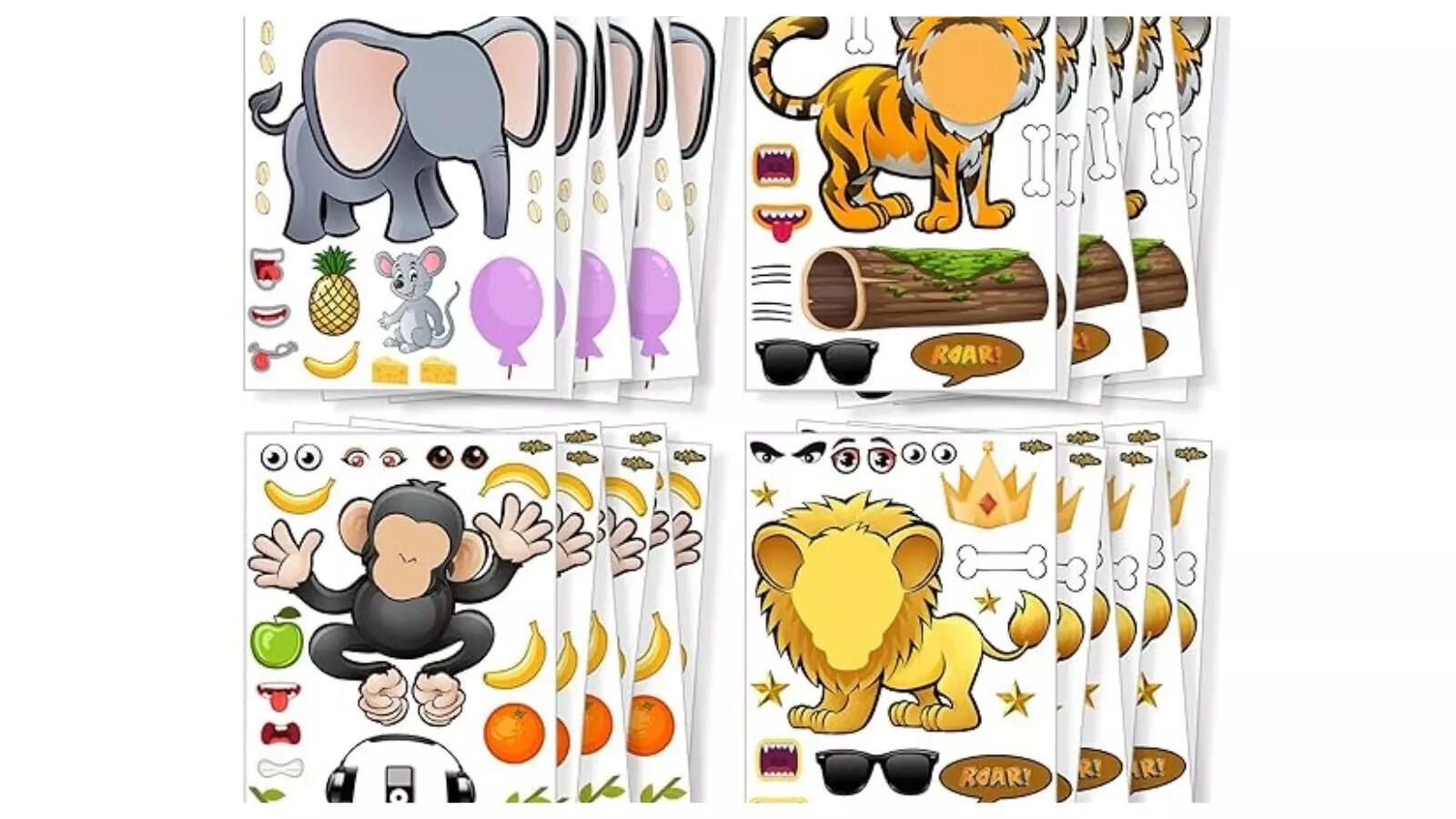24 Make a Zoo Animal Sticker Sheets