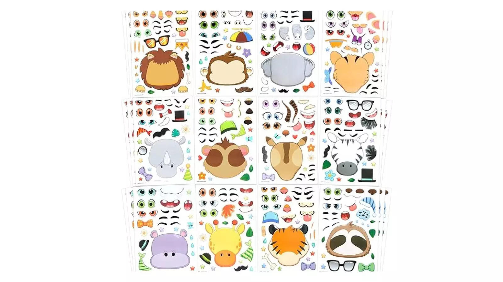 JOYIN 36 PCS Make a face Sticker Sheets