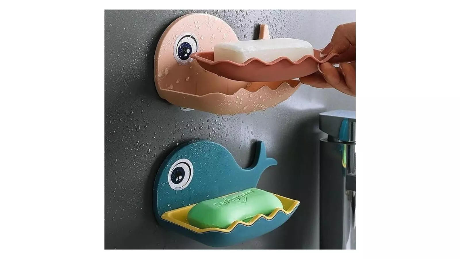 wolpin Soap Stand Holder For Bathroom Kitchen Sink Magic Stickers Wall Mounted