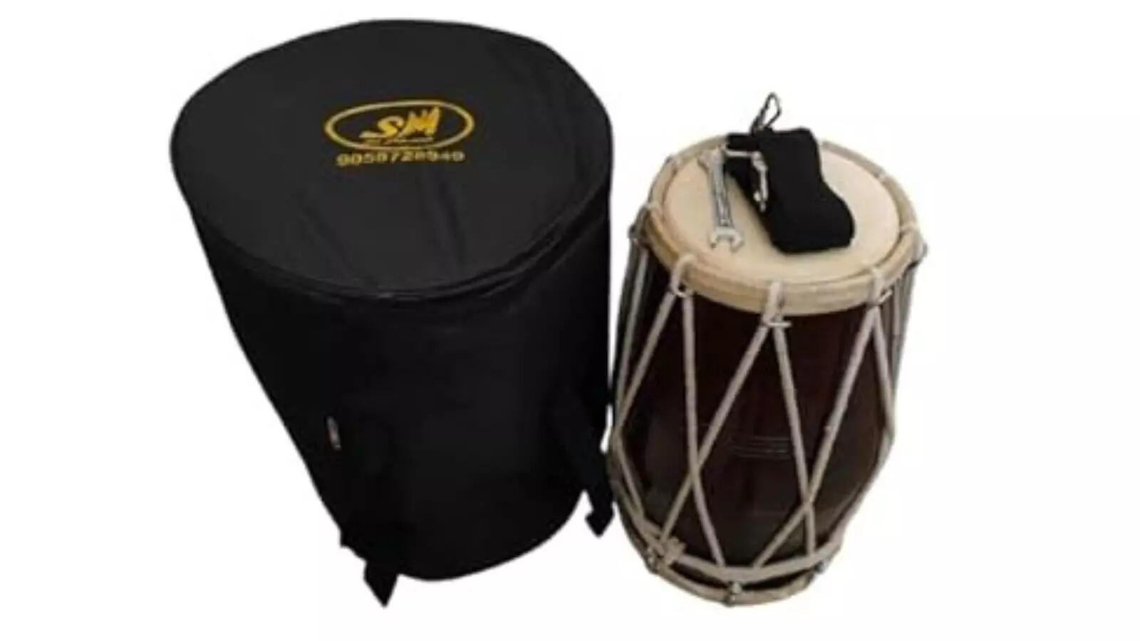 SAI Musical Store Sheesham Wood Dholak
